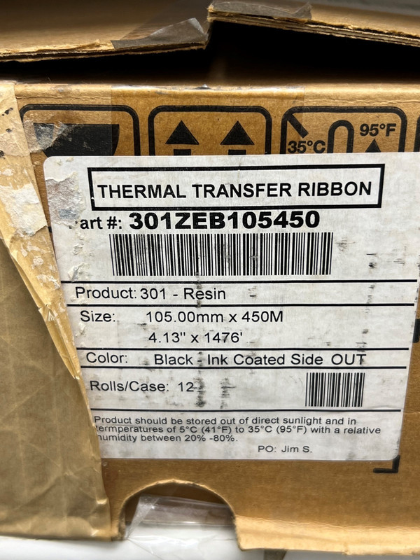 zebra printer ribbon