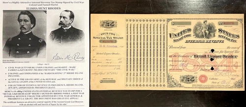 CIVIL WAR GETTYSBURG COLONEL 2nd RI DIARIST ELISHA HUNT RHODES DOCUMENT SIGNED