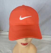 NWOT Nike Golf Womens Aerobill Heritage86 Dri-FIT Hat Orange W/ White Swoosh