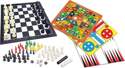 Lexibook 8in1 Brettspiele Set Schach Ludo Backgammon Familiendesign JGM800 NEU