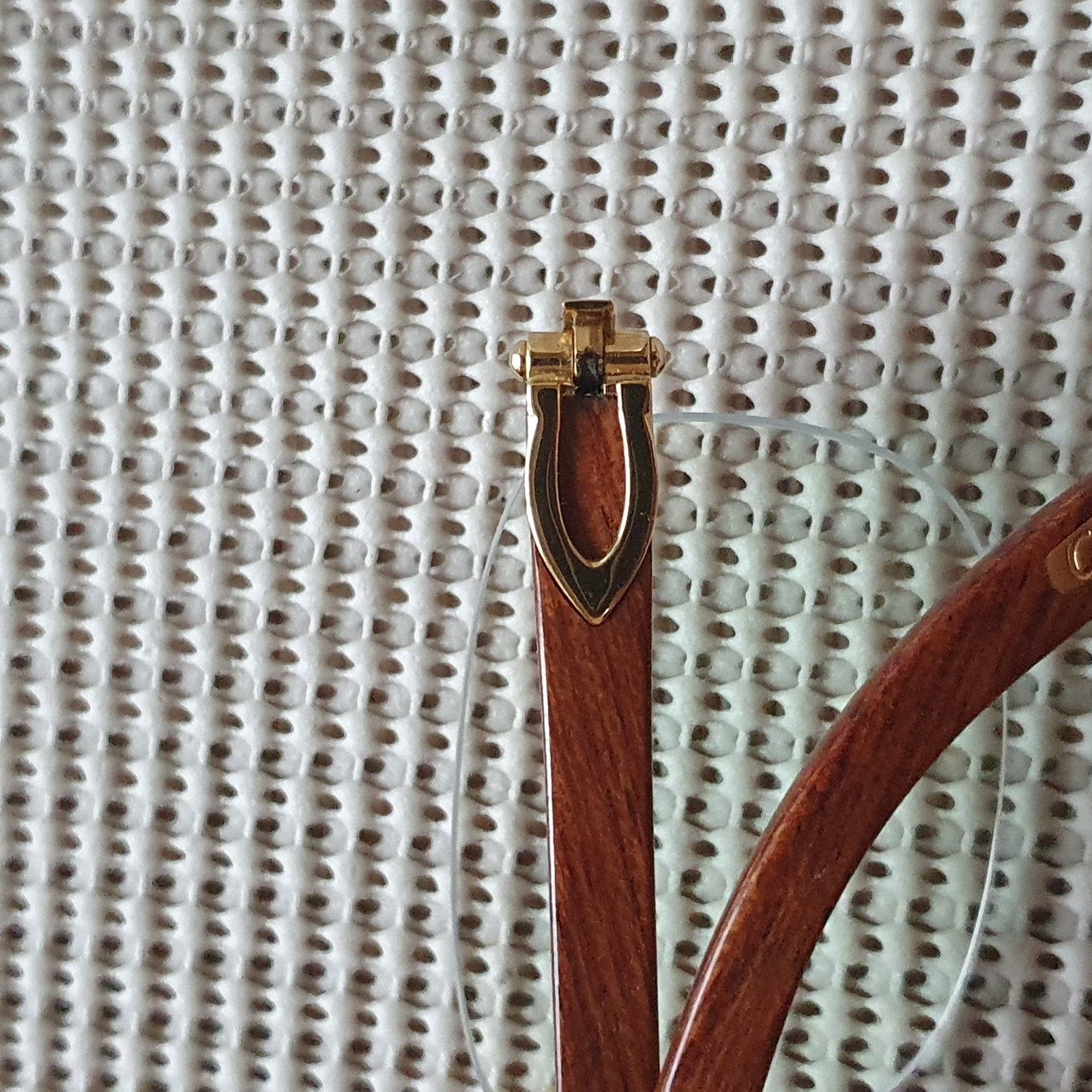 Cartier Bubinga Wood Rimless Frame Eyeglasses Authentic .3 image 8