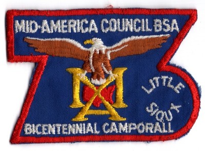 Patch Bicentennial Camporall 1976 Mid-America Council BSA NE IA Little Sioux 4x3