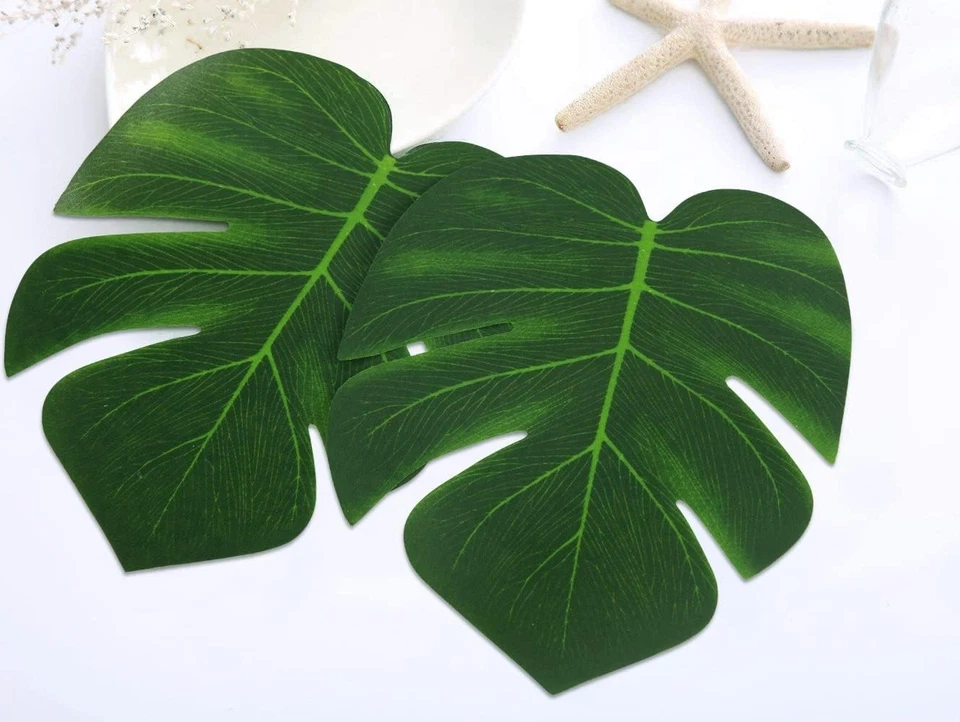 Ligero 120 PIEZAS Hojas de Palma Tropicales - Perfecto para Luau y Fiestas en la Selva Foto 4 de 4