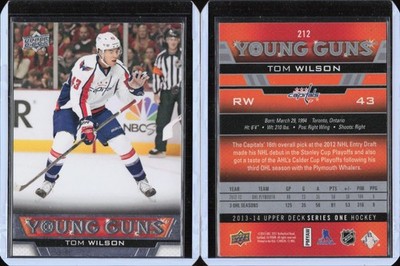2013-14 Upper Deck Young Guns RC #212 Tom Wilson Washington Capitals