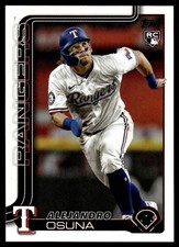 2025 Topps Update ALEJANDRO OSUNA #US10 Texas Rangers Rookie RC