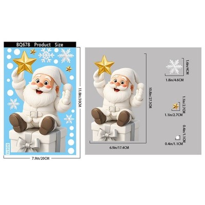 Creative Christmas Decorations, Electrostatic Stickers, Shop Window Decorations