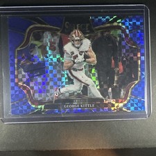 George Kittle 2025 Panini Select Field Level #416 Blue Prizm 17/75 49ers