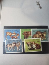 STAMPS  Romania 1972 Wildlife Set – Deer, Wolf & Fox Boar And Lynx
