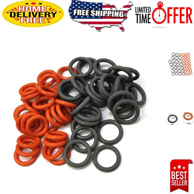 #ad Quick Disconnect O Rings: 50 Pack Red amp; Gray Essential for Pressure Maintenance $18.99