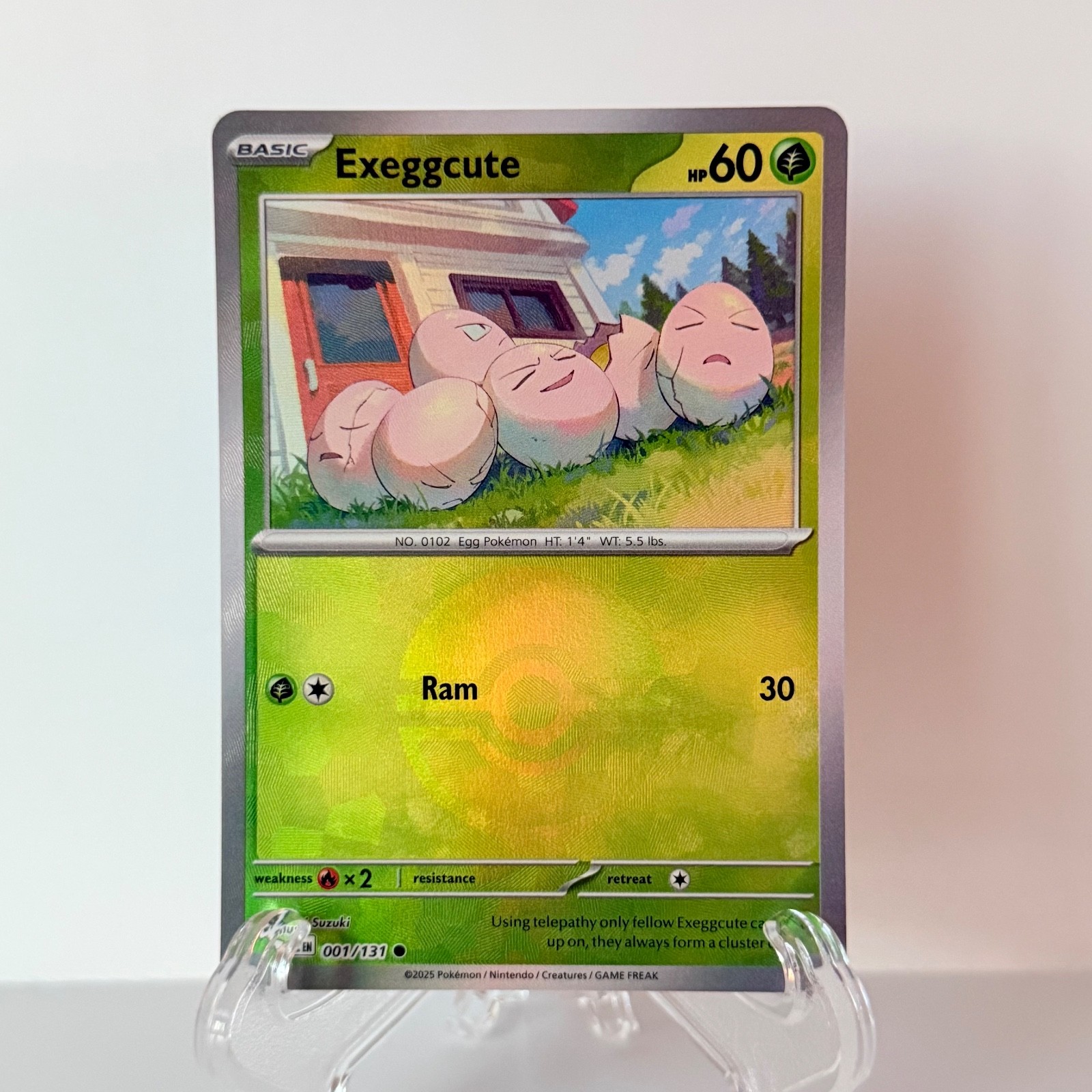 Exeggcute (Poke Ball Pattern) 001/131 Sv: Prismatic Evolutions Holo NM