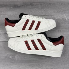 Adidas Superstar 82 Stars 'Bianco / Borgogna' - Taglia UK 8.5 / EU 42 2/3