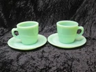 1 set Fire-King Jade-ite Restaurant Ware #G215 Cup & #G295-6" Saucer
