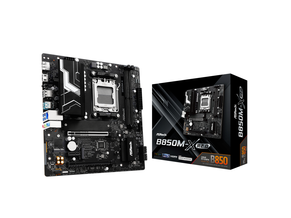 ASRock B850M-X R2.0 AM5 Micro-ATX Motherboard: AMD Ryzen 9000/8000