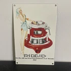 VINTAGE RIDGID SHELL MOTOR OIL PORCELAIN SIGN