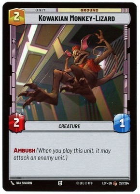 Kowakian Monkey-Lizard - 257/264 - Legends of the Force - Star Wars Unlimited