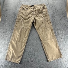 5.11 Tactical Cargo Pants Mens 38x32 Beige Cotton Straight Utility Fit Workwear