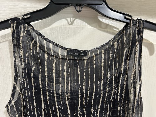Nuova tunica Eileen Fisher senza maniche 2 pezzi top XS seta - Foto 4 di 9