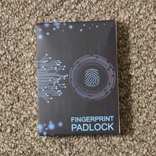 Fingerprint Padlock Keyless Durable Waterproof Silver USB-C Rechargeable 3.1in