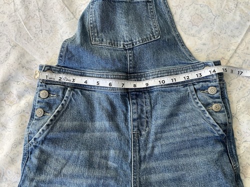 Cat & Jack Girls Jean Overalls Size L (10/12) Ultimate Stretch Denim Blue - Picture 5 of 12