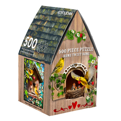 Home Tweet Home 500 Piece Jigsaw Puzzle in Shaped Box Springbok New