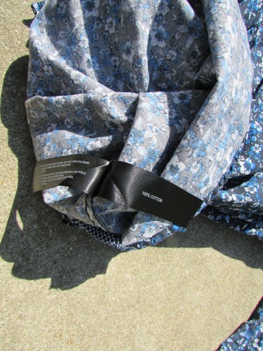 Denim + Flower Ricky Singh Black White Blue Floral Button Down Shirt Size XL - Picture 5 of 5