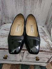 Vintage Etienne Aigner Womens Black Leather Shoes Pumps - Size 7- Made in Spain