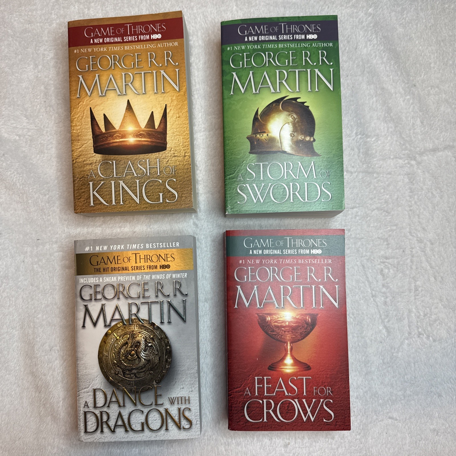 Lot of 4 - Fantasy,  Game of Thrones Books 2-5 by George R.R. Martin-image