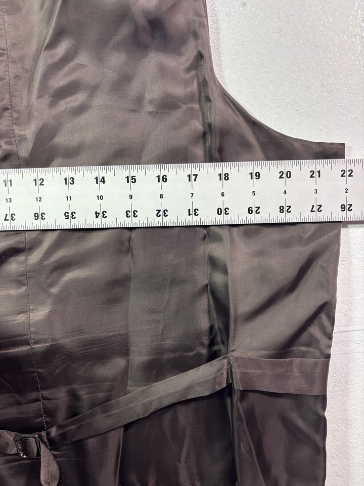 Chaleco chaleco de franela a rayas topo vintage para hombre traje suave tweed lana 44 L Foto 4 de 4