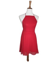 Lulu's Letter of Love Red backless Skater Dress Womens size XS