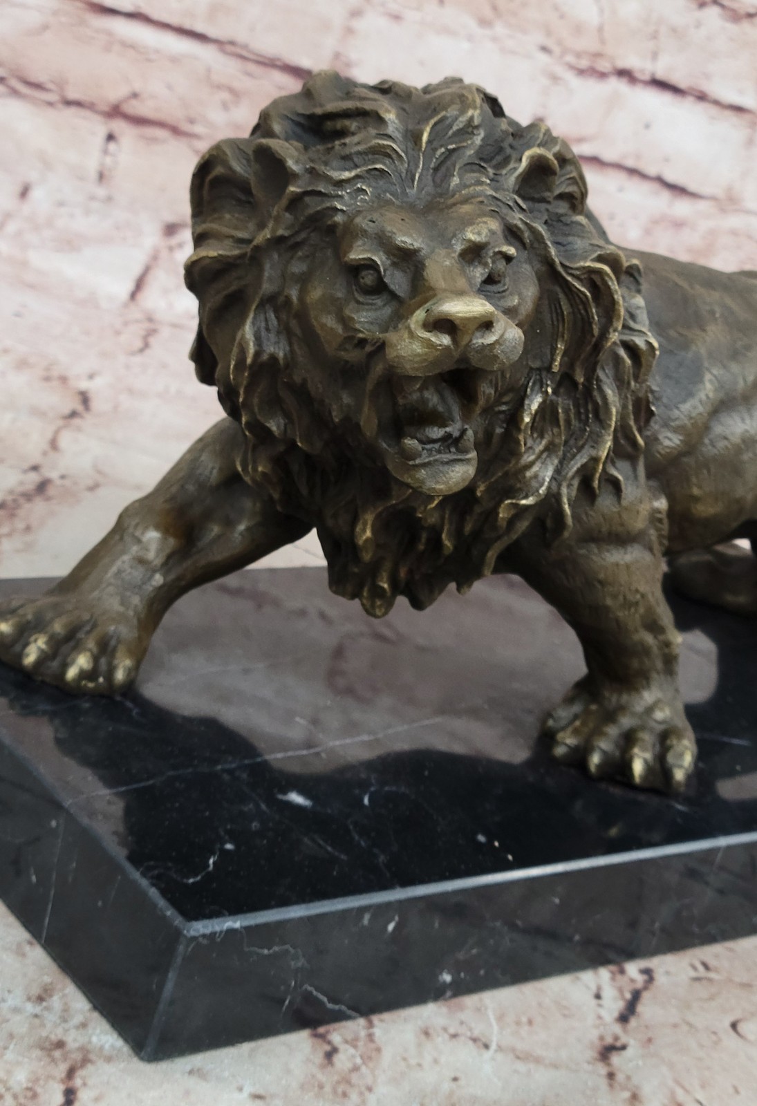 Stridding ANIMALIER LOUIS VIDAL STRIDING LION FRENCH BRONZE (BARYE) MASTERPIECE ...