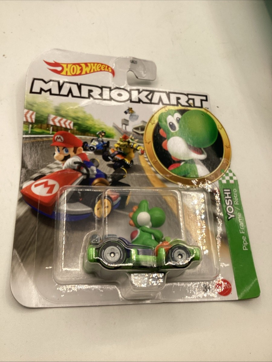 Hot Wheels - Mario Kart - Yoshi - Mach 8 - New - Rare 887961847796
