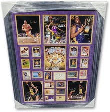 Lakers Greats Signed Autographed Photo Card Collage Chamberlain Kobe Shaq Magic