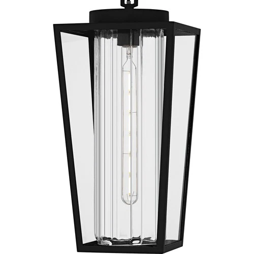 Matte Black  Outdoor Hanging Lantern from the Jett Collection - Picture 5 of 6