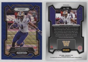 2024 Panini Prizm Draft Picks Blue Wave Prizm /249 Rome Odunze #111 Rookie RC