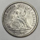 1890 - Seated Liberty Dime - AU Details - Exact Coin Imaged #SL199