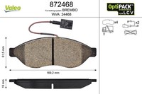 Valeo Bremsbelagsatz Scheibenbremse Optipack For Lcv 872468 FüR Peugeot Jumper 3