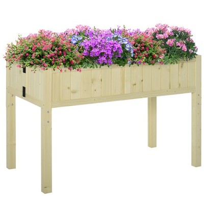 Outdoor Patio Balcony & Backyard Plant Box w/ Included Inner Liner