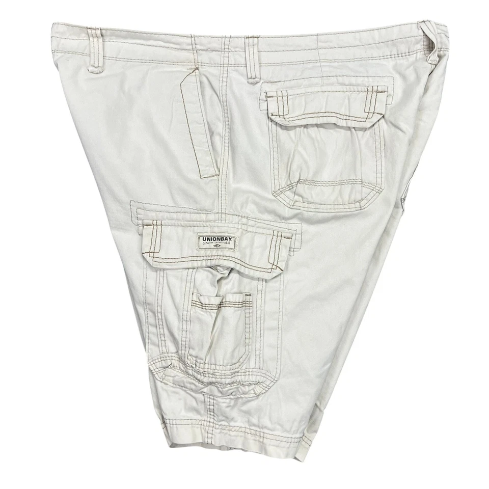 Pantalones Cortos de Carga UNIONBAY Para Hombre Talla 42 Beige Algodón Elastizados Bolsillos Utilitarios Foto 3 de 4