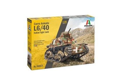 Italeri 96553 Tank L6/40 Italian Light Tank schaal 1:35 Plastic Model Kit/kunsts