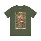 Forager Squirrel Tarot Card Tee | Autumn Foraging Squirrels Cotton T-shirt