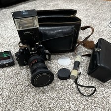 Nikon FM 35mm SLR Camera Setup w/ Lens  Orbiter F300C Flash - Untested