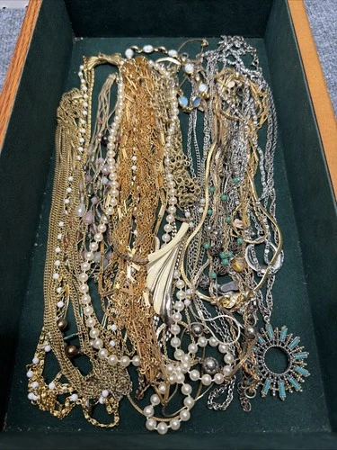 HUGE Lot Vintage Costume Jewery Necklaces (storage Unit Find)