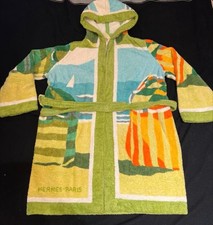 Hermes Bathrobe Cotton Peignoir Normandie Trouville Émeraude unused