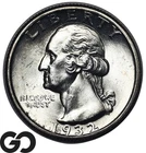 1932 Washington Quarter, Better Date, Gem BU++, First Year Issue