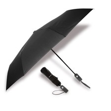Windproof "" Coated Travel Umbrella - Auto Open / Close - Travel Stylish Blac...
