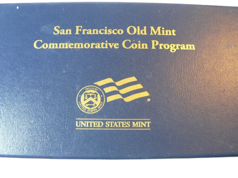 San Francisco Old Mint gold coin box and certificate only