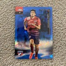2021 Topps Chrome MLS Blue Sapphire Edition Ricardo Pepi #174 SP Rookie RC Card. rookie card picture