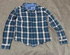 George Classic Fit Men's M 38-40 Plaid Long Sleeve Shirt