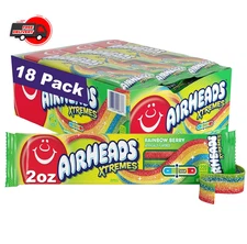 Airheads Xtremes Belts Sweetly Sour Candy, Rainbow Berry, Non Melting, Bulk