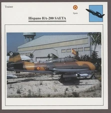 Hispano HA-200 Saeta Edito Service Warplane Aircraft Military Card Spain